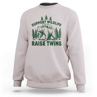 Support Wildlife Raise Twins Sweatshirt Twin Parent Mom Dad Bear Family