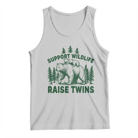 Support Wildlife Raise Twins Tank Top Twin Parent Mom Dad Bear Family
