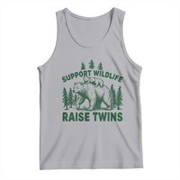 Support Wildlife Raise Twins Tank Top Twin Parent Mom Dad Bear Family
