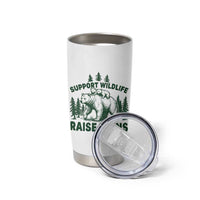 Support Wildlife Raise Twins Tumbler Cup Twin Parent Mom Dad Bear Family