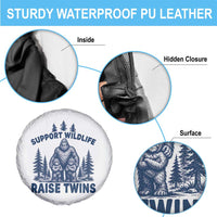 Support Wildlife Raise Twins Spare Tire Cover Twin Dad Mom Parent Bigfoot Family