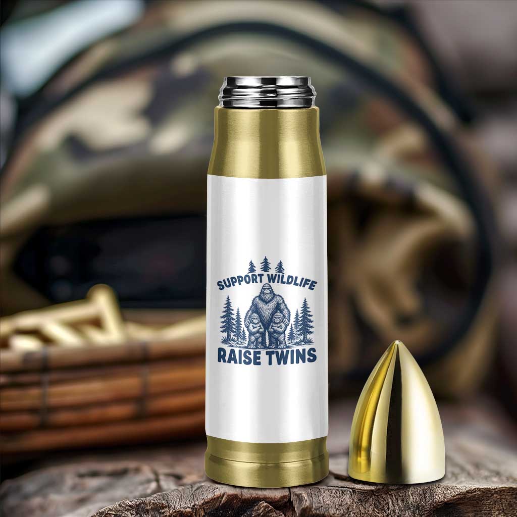 Support Wildlife Raise Twins Bullet Tumbler Twin Dad Mom Parent Bigfoot Family