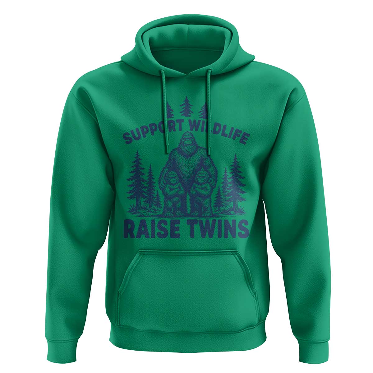 Support Wildlife Raise Twins Hoodie Twin Dad Mom Parent Bigfoot Family