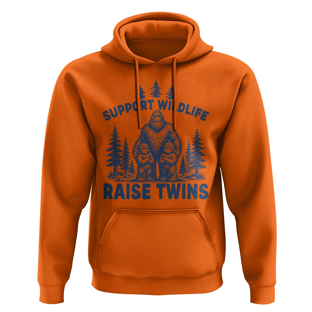 Support Wildlife Raise Twins Hoodie Twin Dad Mom Parent Bigfoot Family