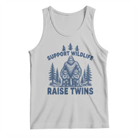 Support Wildlife Raise Twins Tank Top Twin Dad Mom Parent Bigfoot Family