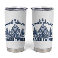 Support Wildlife Raise Twins Tumbler Cup Twin Dad Mom Parent Bigfoot Family