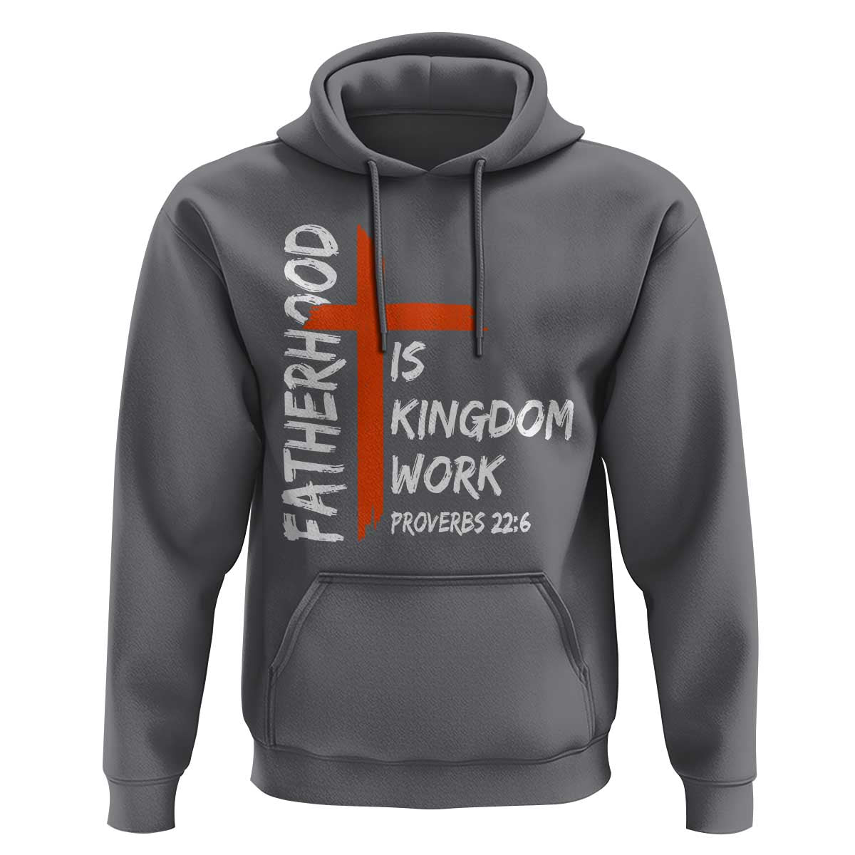 Fatherhood Is Kingdom Work Hoodie Vintage Christian Dad Cross Bible Verse