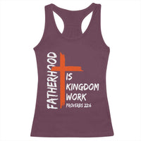 Fatherhood Is Kingdom Work Racerback Tank Top Vintage Christian Dad Cross Bible Verse