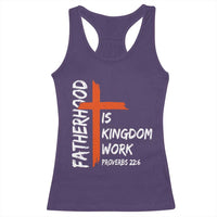 Fatherhood Is Kingdom Work Racerback Tank Top Vintage Christian Dad Cross Bible Verse