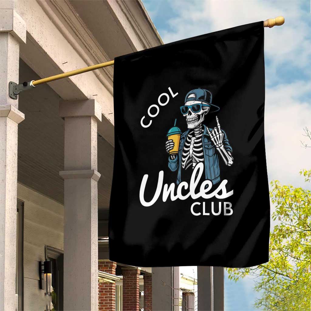 Cool Uncles Club Garden Flag Funny Uncle Skeleton
