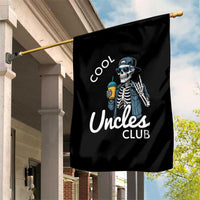 Cool Uncles Club Garden Flag Funny Uncle Skeleton