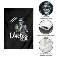 Cool Uncles Club Garden Flag Funny Uncle Skeleton