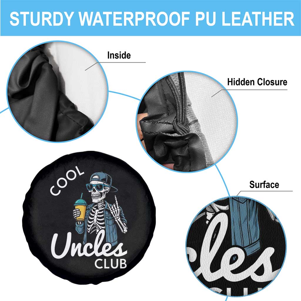 Cool Uncles Club Spare Tire Cover Funny Uncle Skeleton