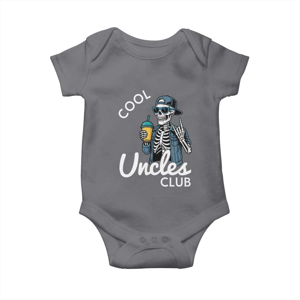 Cool Uncles Club Baby Onesie Funny Uncle Skeleton