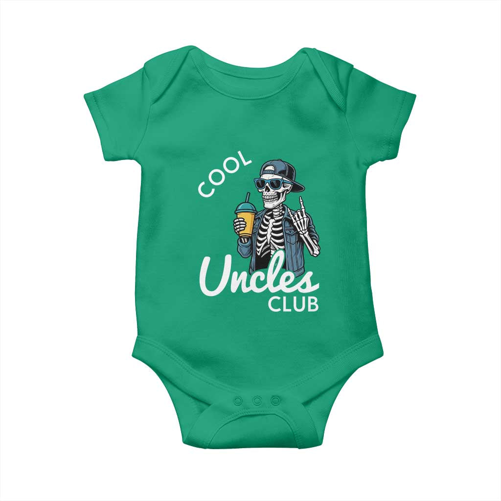 Cool Uncles Club Baby Onesie Funny Uncle Skeleton