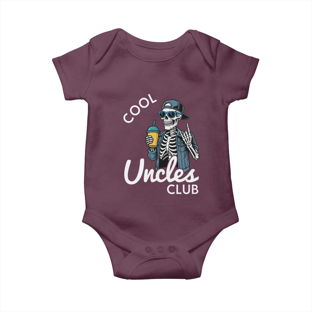 Cool Uncles Club Baby Onesie Funny Uncle Skeleton