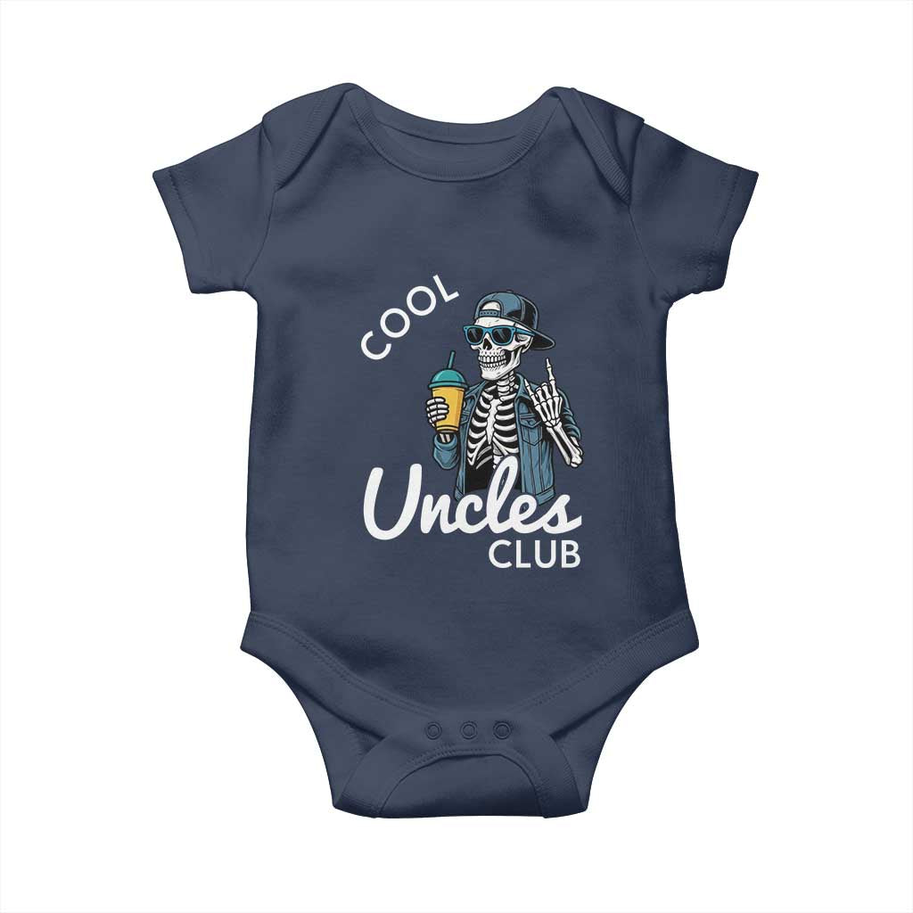 Cool Uncles Club Baby Onesie Funny Uncle Skeleton