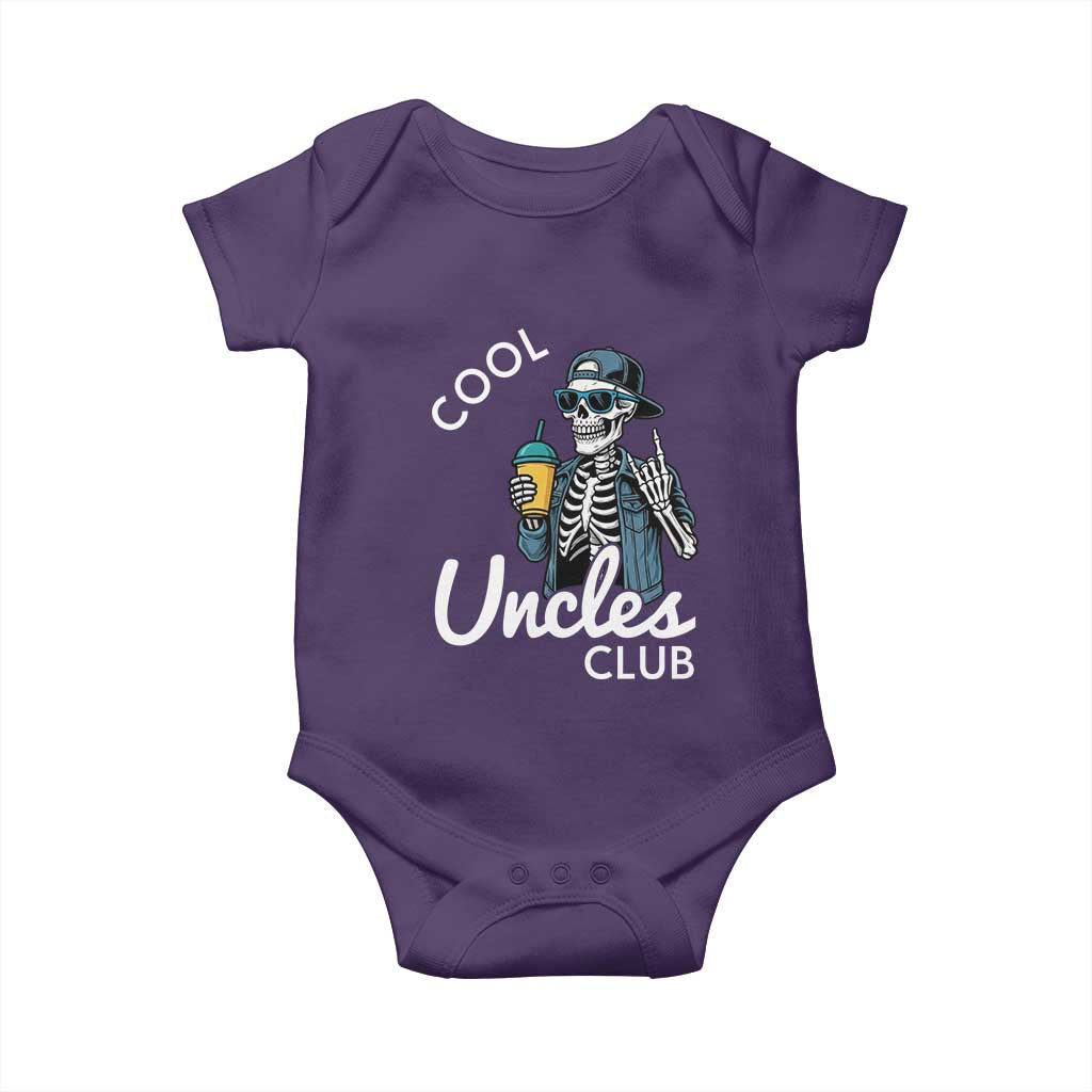 Cool Uncles Club Baby Onesie Funny Uncle Skeleton