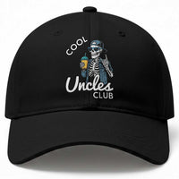 Cool Uncles Club Baseball Cap Funny Uncle Skeleton