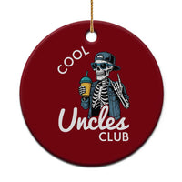 Cool Uncles Club Ceramic Ornament Funny Uncle Skeleton