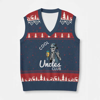 Cool Uncles Club V-Neck Knit Sweater Vest Funny Uncle Skeleton