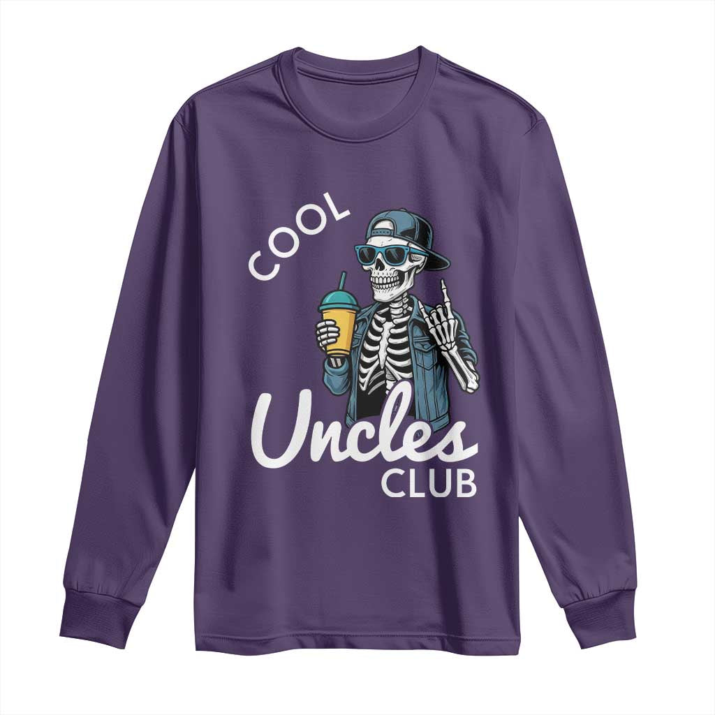 Cool Uncles Club Long Sleeve Shirt Funny Uncle Skeleton