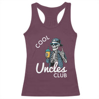 Cool Uncles Club Racerback Tank Top Funny Uncle Skeleton