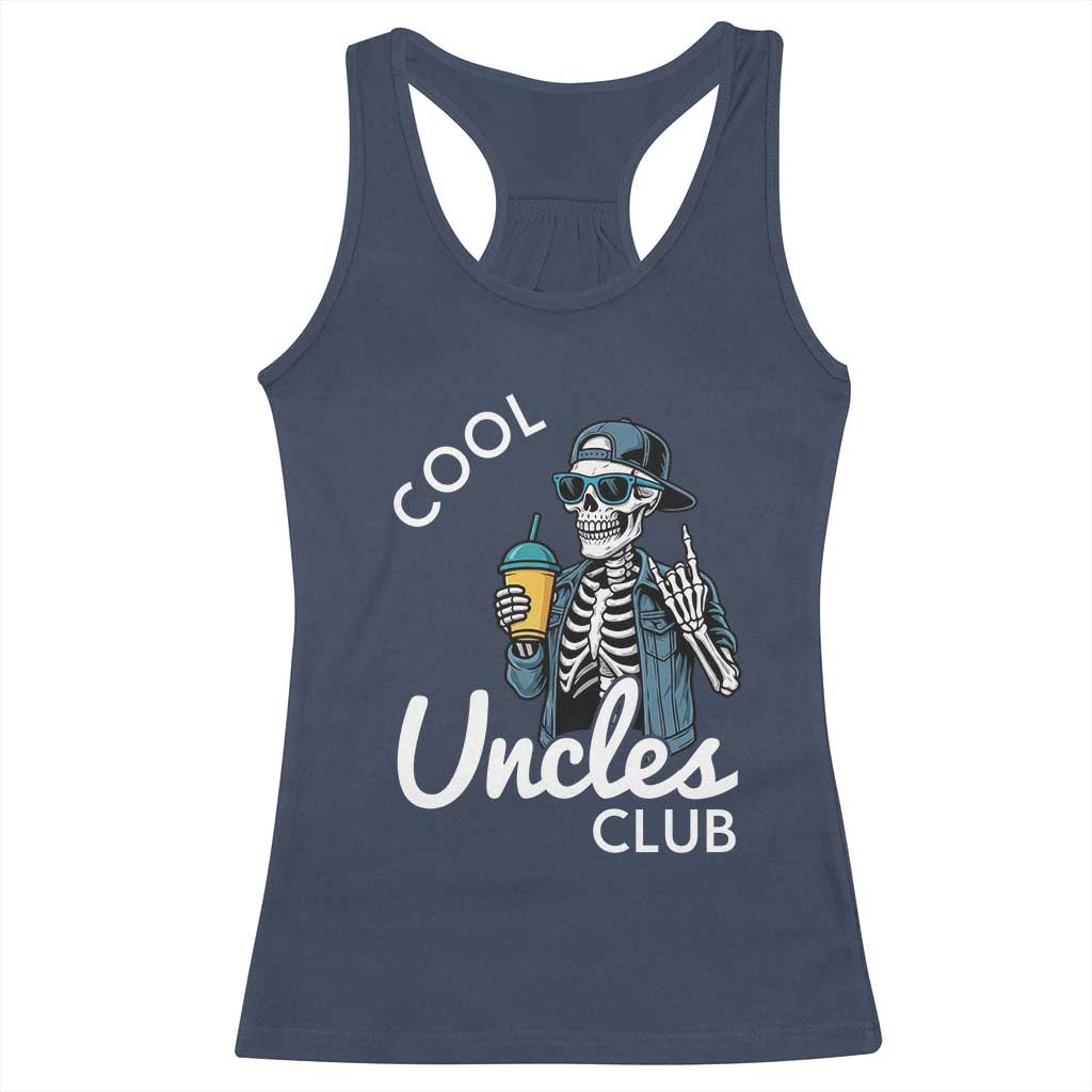 Cool Uncles Club Racerback Tank Top Funny Uncle Skeleton