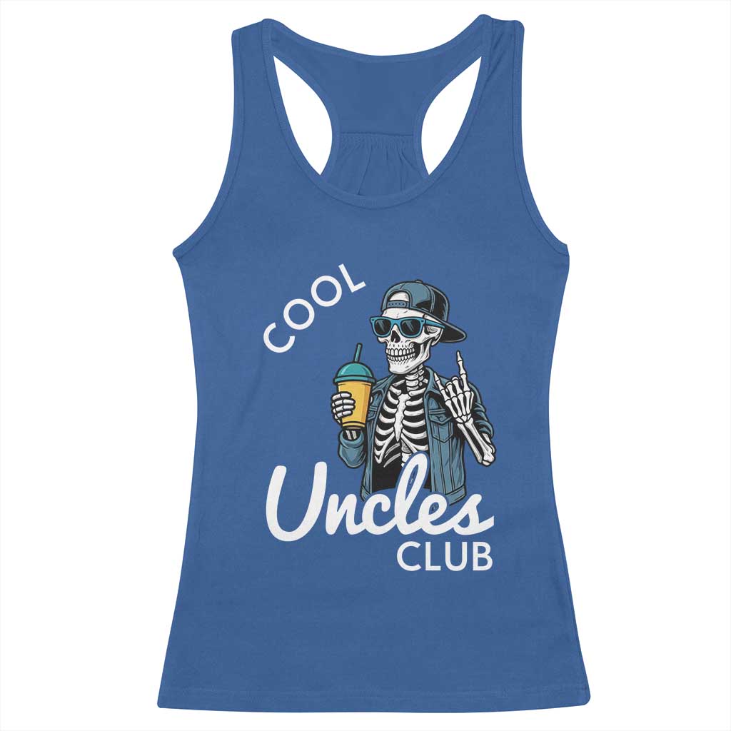 Cool Uncles Club Racerback Tank Top Funny Uncle Skeleton