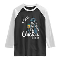 Cool Uncles Club Raglan Shirt Funny Uncle Skeleton