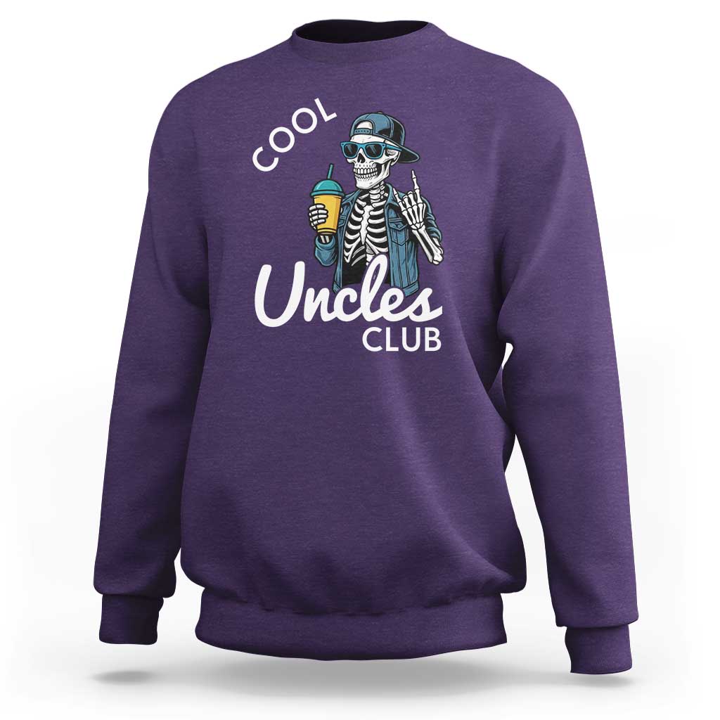 Cool Uncles Club Sweatshirt Funny Uncle Skeleton