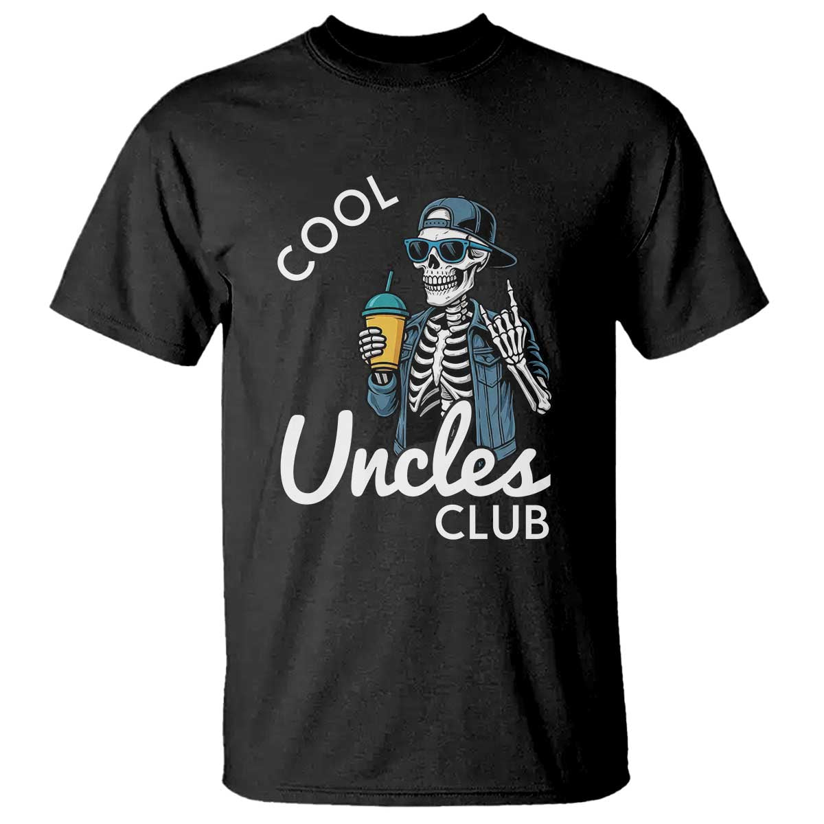Cool Uncles Club T Shirt Funny Uncle Skeleton