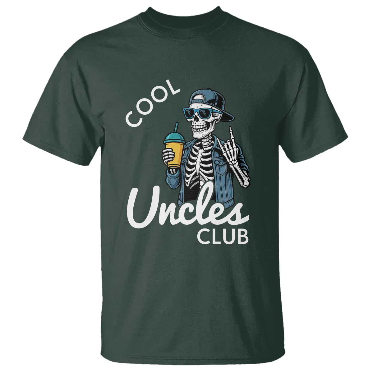 Cool Uncles Club T Shirt Funny Uncle Skeleton