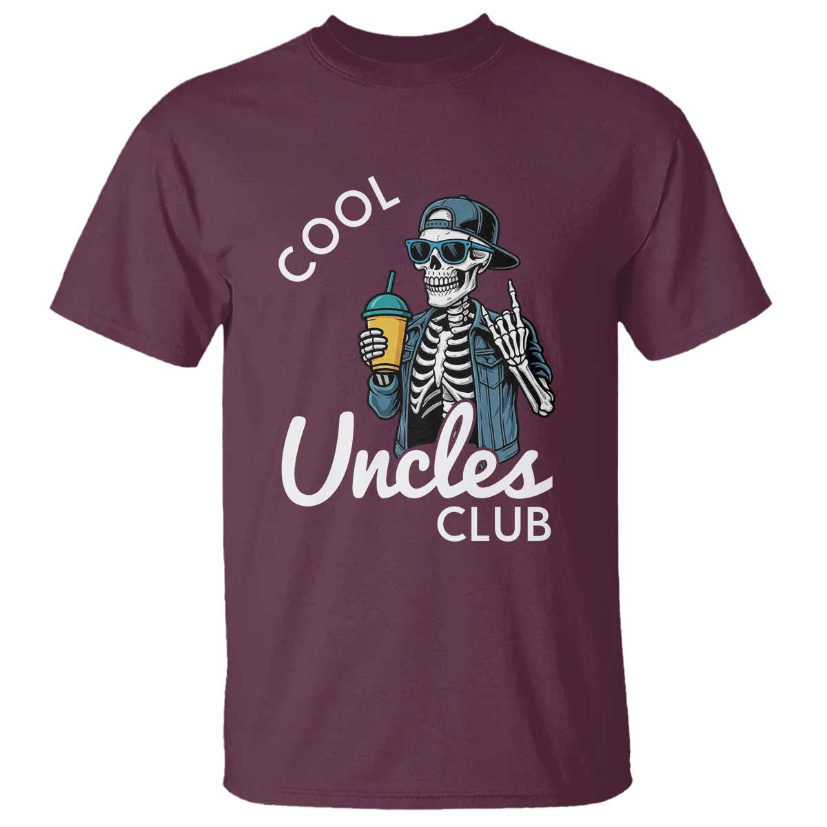 Cool Uncles Club T Shirt Funny Uncle Skeleton
