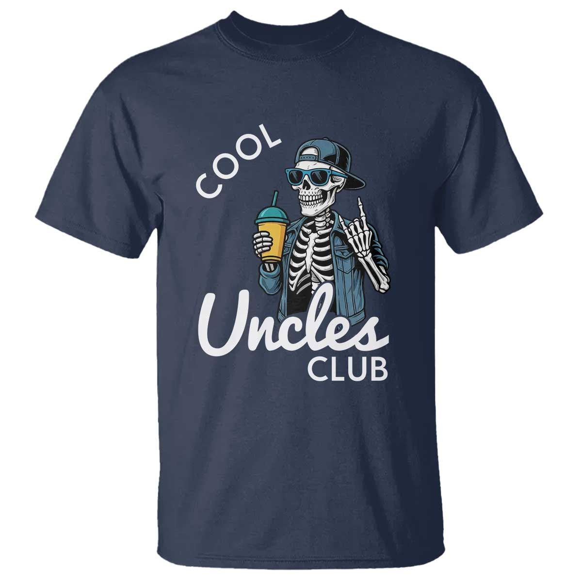 Cool Uncles Club T Shirt Funny Uncle Skeleton