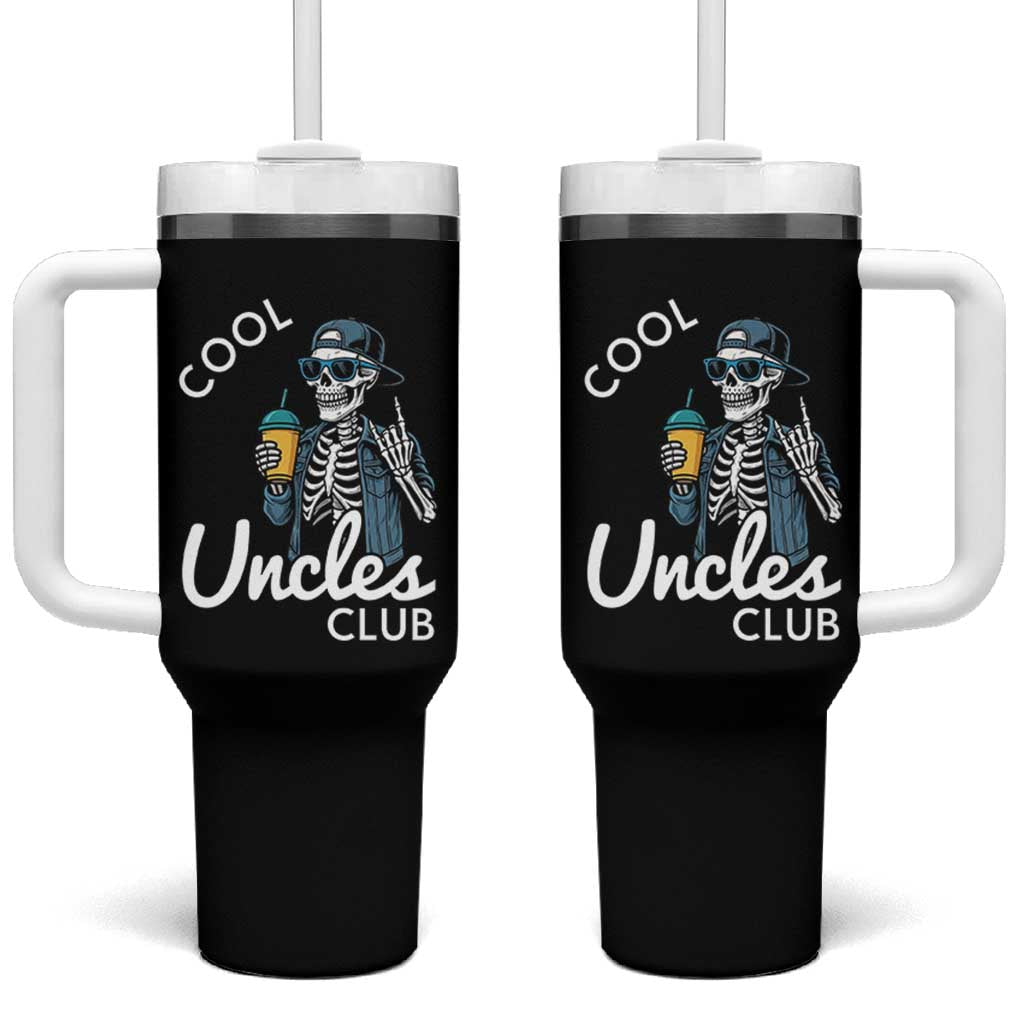 Cool Uncles Club Tumbler With Handle Funny Uncle Skeleton