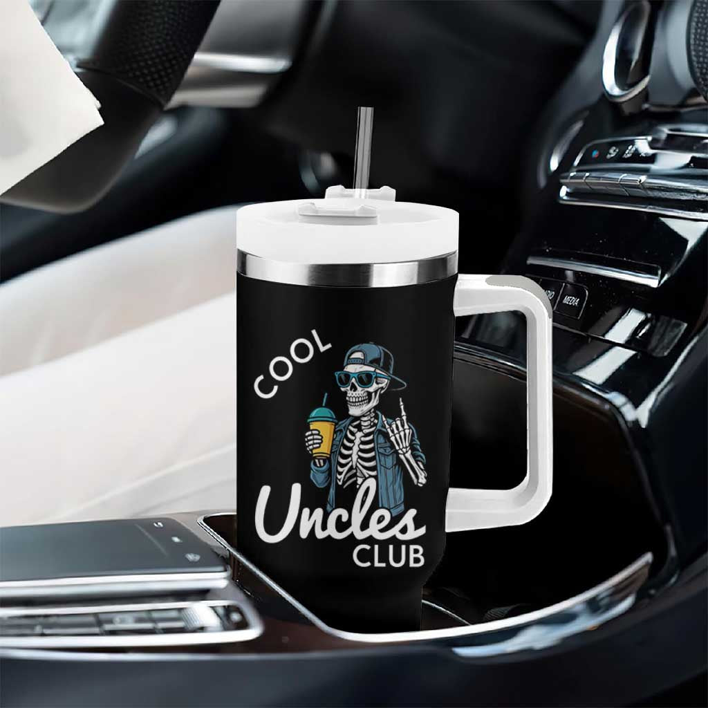 Cool Uncles Club Tumbler With Handle Funny Uncle Skeleton