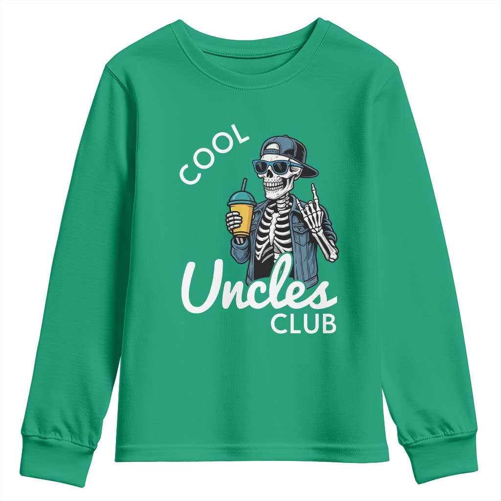 Cool Uncles Club Youth Sweatshirt Funny Uncle Skeleton