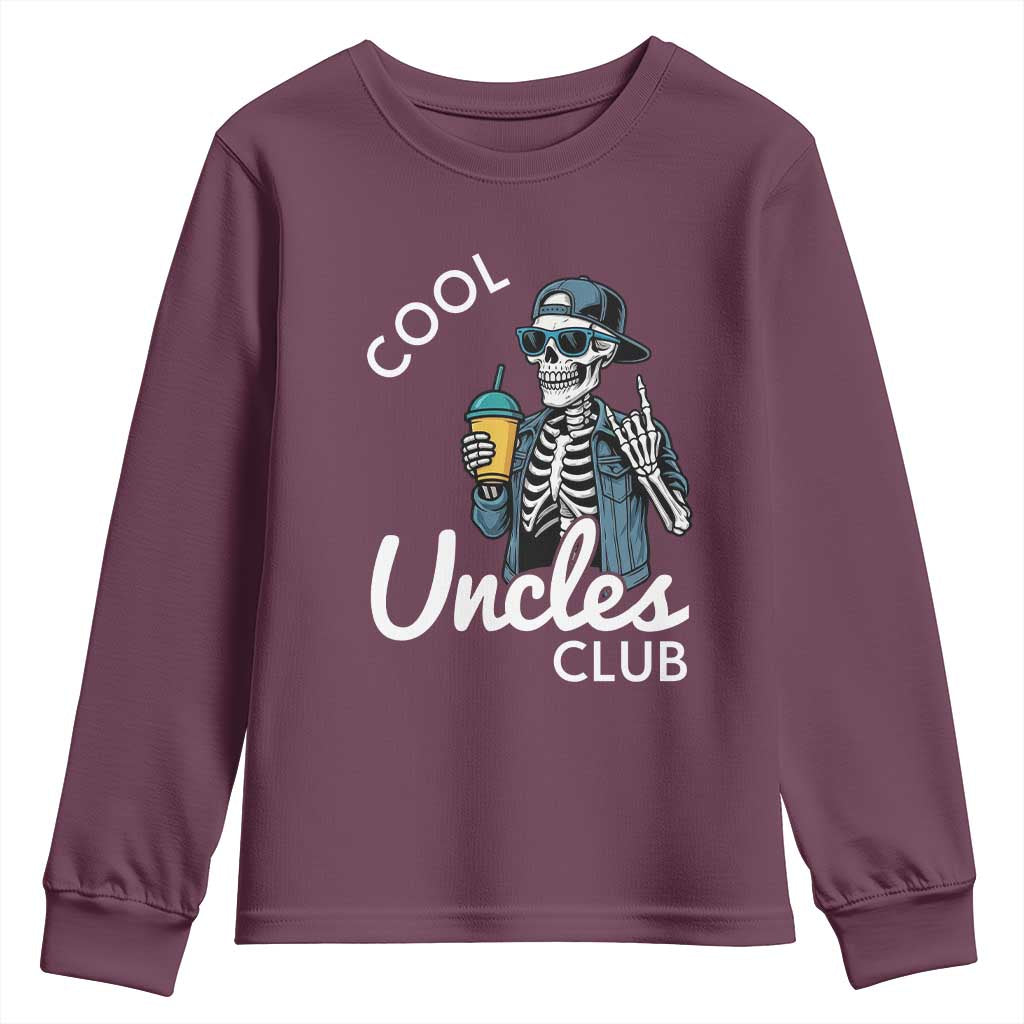 Cool Uncles Club Youth Sweatshirt Funny Uncle Skeleton
