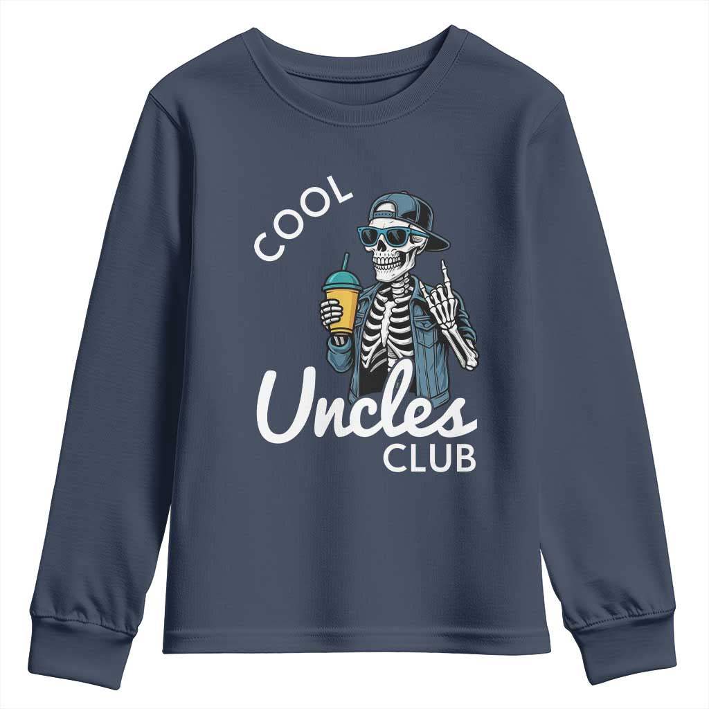 Cool Uncles Club Youth Sweatshirt Funny Uncle Skeleton