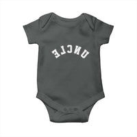 Uncles Baby Onesie Pregnancy Announcement Gifts For Uncle Retro Upside Down Text