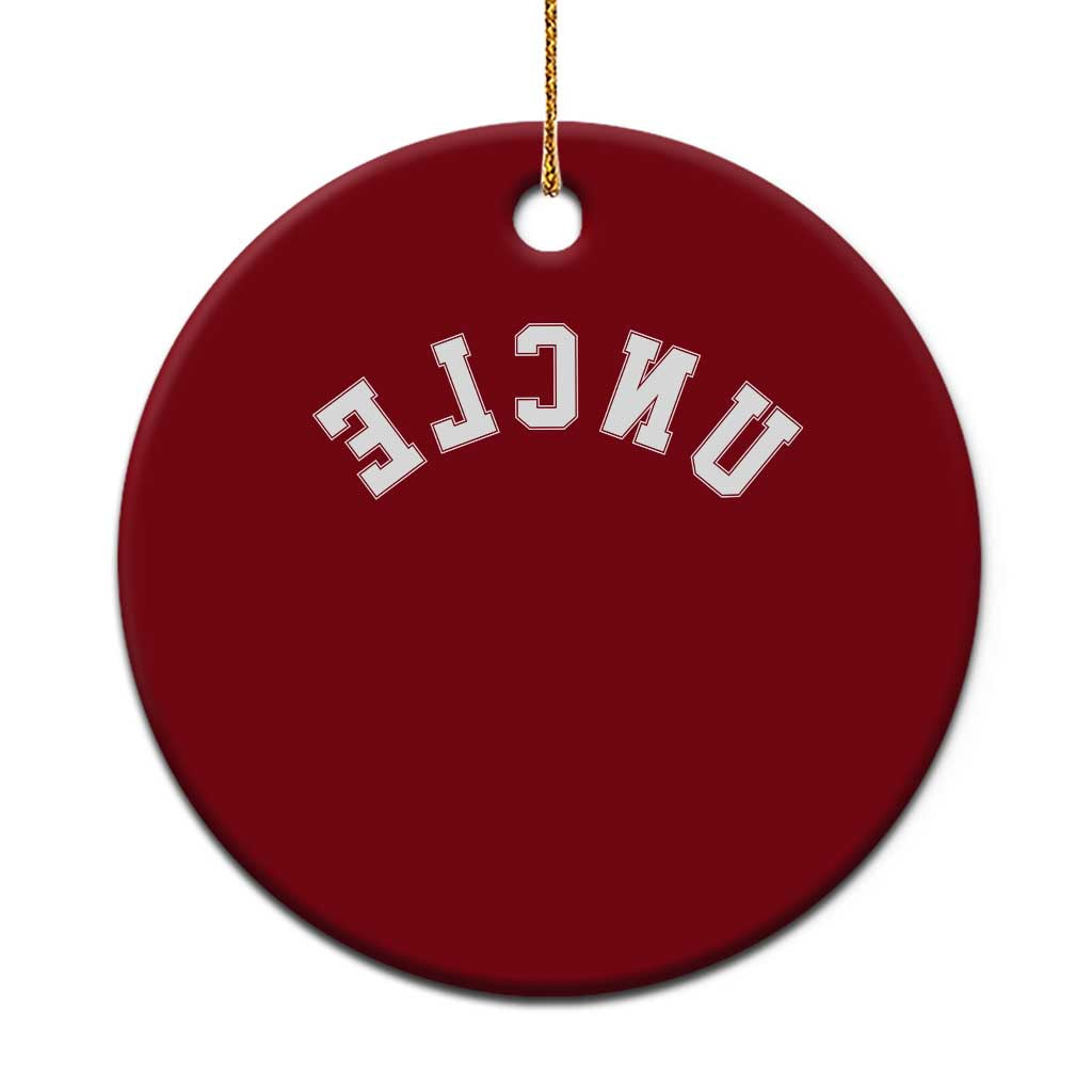 Uncles Ceramic Ornament Pregnancy Announcement Gifts For Uncle Retro Upside Down Text