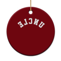 Uncles Ceramic Ornament Pregnancy Announcement Gifts For Uncle Retro Upside Down Text