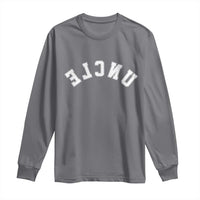 Uncles Long Sleeve Shirt Pregnancy Announcement Gifts For Uncle Retro Upside Down Text