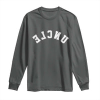 Uncles Long Sleeve Shirt Pregnancy Announcement Gifts For Uncle Retro Upside Down Text