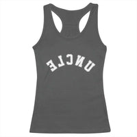 Uncles Racerback Tank Top Pregnancy Announcement Gifts For Uncle Retro Upside Down Text