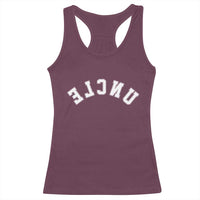 Uncles Racerback Tank Top Pregnancy Announcement Gifts For Uncle Retro Upside Down Text