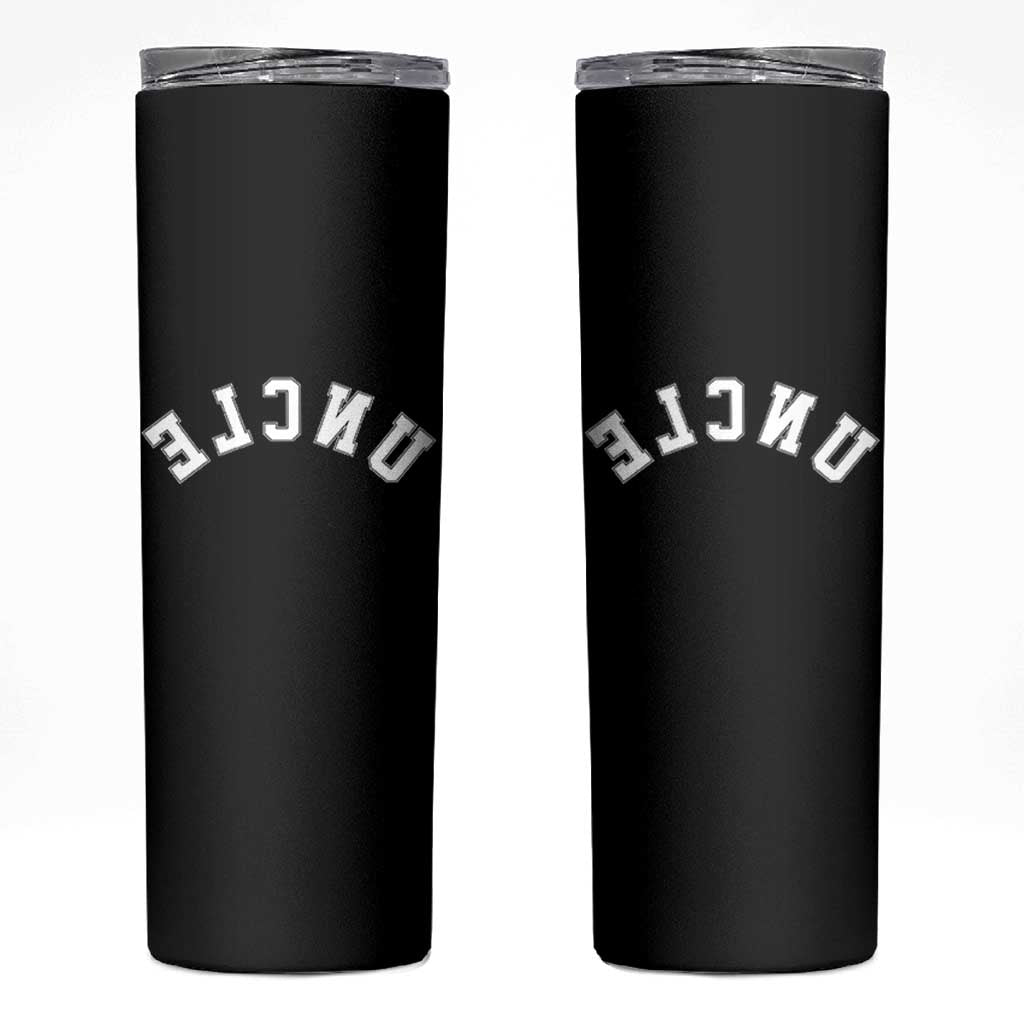 Uncles Skinny Tumbler Pregnancy Announcement Gifts For Uncle Retro Upside Down Text