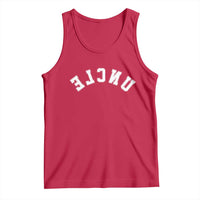 Uncles Tank Top Pregnancy Announcement Gifts For Uncle Retro Upside Down Text
