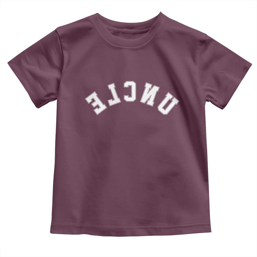 Uncles Toddler T Shirt Pregnancy Announcement Gifts For Uncle Retro Upside Down Text